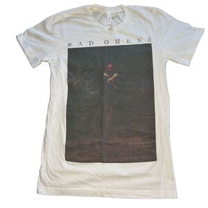 White Bad Omens Graphic T-Shirt